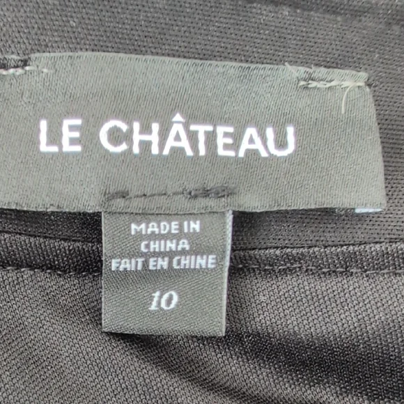 Le Château Black Eyelet Lace Midi Skirt Mesh Inset Boho Festival Size 10 - Picture 9 of 15